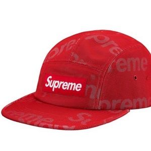 Supreme lenticular logo camp cap red